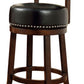 Shirley Contemporary 29’’ Barstool With pu Cushion Black Finish Set of 2 By Casagear Home FOA-CM-BR6251BK-29-2PK