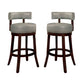 Shirley Contemporary 24’’ Barstool With pu Cushion Gray Set of 2 By Casagear Home FOA-CM-BR6251GY-24-2PK