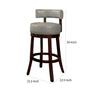 Shirley Contemporary 24’’ Barstool With pu Cushion Gray Set of 2 By Casagear Home FOA-CM-BR6251GY-24-2PK