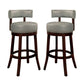 Shirley Contemporary 29’’ Barstool With pu Cushion Gray Finish Set of 2 By Casagear Home FOA-CM-BR6251GY-29-2PK