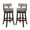 Shirley Contemporary 29’’ Barstool With pu Cushion Gray Finish Set of 2 By Casagear Home FOA-CM-BR6251GY-29-2PK