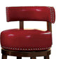 Shirley Contemporary 24’’ Barstool With pu Cushion Red Finish Set of 2 By Casagear Home FOA-CM-BR6251RD-24-2PK