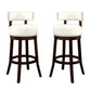 Shirley Contemporary 29" Barstool With pu Cushion, White Finish, Set of 2 By Casagear Home