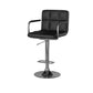 Corfu Contemporary Bar Chair With Arm Black By Casagear Home FOA-CM-BR6917BK