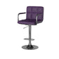 Corfu Contemporary Bar Stool With Arm In Purple By Casagear Home FOA-CM-BR6917PR