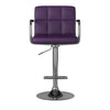 Corfu Contemporary Bar Stool With Arm In Purple By Casagear Home FOA-CM-BR6917PR