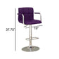 Corfu Contemporary Bar Stool With Arm In Purple By Casagear Home FOA-CM-BR6917PR