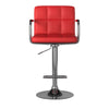 Corfu Contemporary Bar Stool With Arm In Red By Casagear Home FOA-CM-BR6917RD