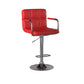 Corfu Contemporary Bar Stool With Arm In Red By Casagear Home FOA-CM-BR6917RD