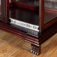 Curio Display Case In Dark Cherry Finish By Casagear Home FOA-CM-CR134