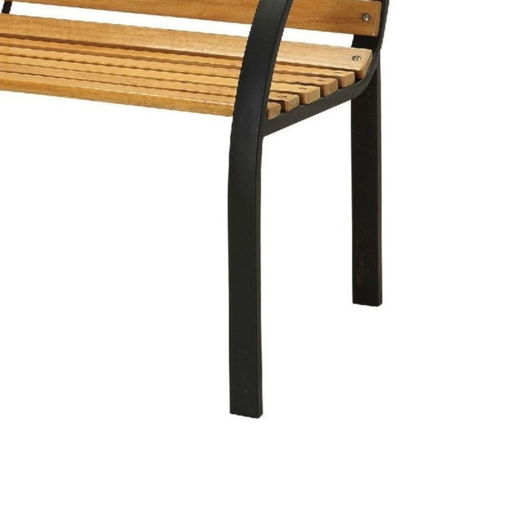 Dumas Transitional Style Patio Bench Natural Oak By Casagear Home FOA-CM-OB1805