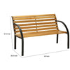 Dumas Transitional Style Patio Bench Natural Oak By Casagear Home FOA-CM-OB1805