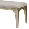 Wooden Bench With Comfy Cushioned Seat Gray By Casagear Home FOA-CM3020BN