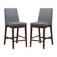 MARTEN Midcentury Modern Counter Height Chair Brown Cherry Set of 2 By Casagear Home FOA-CM3372PC-2PK