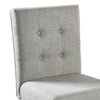 Fabric Upholstered Wooden Counter Height Chair White And Gray Pack Of Two -CM3390PC-2PK By Casagear Home FOA-CM3390PC-2PK