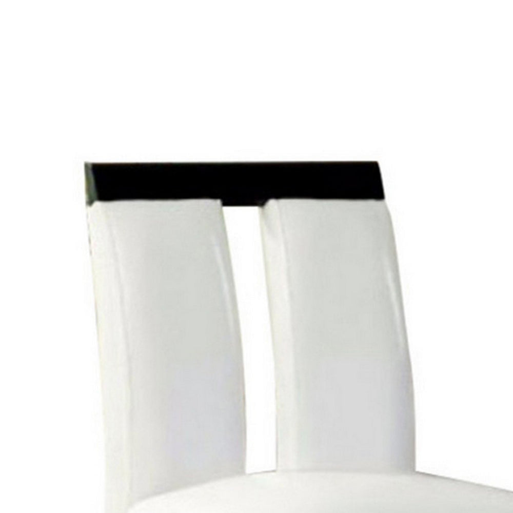 Luminar II Contemporary Counter Height Chair White And Black Finish Set of 2 By Casagear Home FOA-CM3559PC-2PK