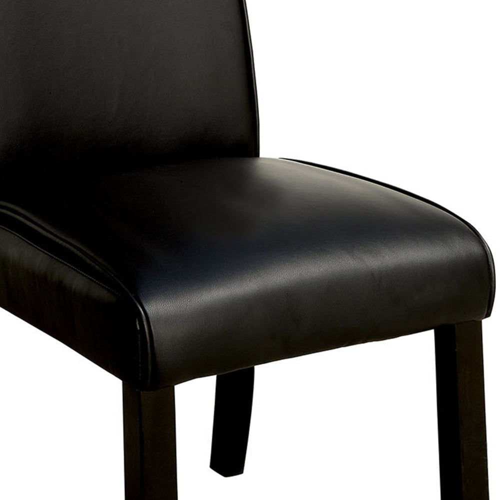 Grandstone I Contemporary Side Chair With Black Finish Set of 2 By Casagear Home FOA-CM3823BK-SC-2PK