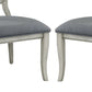 Fabric Upholstery Side Chair White And Gray Pack Of Two -CM3872WH-SC-2PK By Casagear Home FOA-CM3872WH-SC-2PK