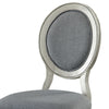 Fabric Upholstery Side Chair White And Gray Pack Of Two -CM3872WH-SC-2PK By Casagear Home FOA-CM3872WH-SC-2PK