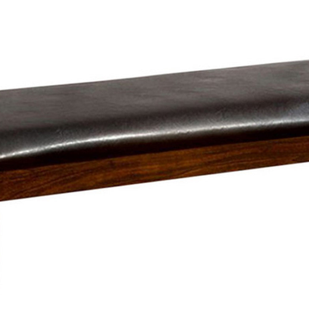 Hillsview I Transitional Style Bench Brown Cherry By Casagear Home FOA-CM3916BN