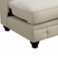 20 Inch Armless Sofa Chair Linen Like Fabric Button Tufted Beige By Casagear Home FOA-CM6270IV-CH