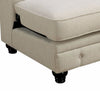 20 Inch Armless Sofa Chair Linen Like Fabric Button Tufted Beige By Casagear Home FOA-CM6270IV-CH