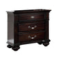 Syracuse Traditional Style Beautiful Nightstand Dark Walnut By Casagear Home FOA-CM7129N