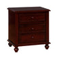 Wooden Night Stand With 2 Drawers Dark Brown By Casagear Home FOA-CM7155EX-N