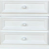 28 Inch Bedside Nightstand 2 Drawers with Classic Round Knobs Handcrafted White Mango Wood The Urban Port FOA-CM7155WH-C