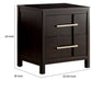 Transitional Solid Wood Night Stand With Two Drawers Espresso Brown By Casagear Home FOA-CM7580EX-N