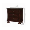 3 Drawer Wooden Night Stand In Cherry Brown By Casagear Home FOA-CM7590CH-N