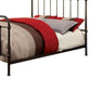 Metal Eastern King size Platform Bed with Headboard & Footboard Deep Bronze By Casagear Home FOA-CM7701GM-EK