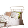 Industrial Style Metal Frame Twin Size Bed with Spindle Design Antique White By Casagear Home BM123605