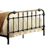 Metal Eastern King Bed with Gold Accent Black By Casagear Home FOA-CM7733EK