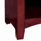 Wooden Night Stand With One Drawer And Open Shelf In Cherry Brown -CM7905CH-N By Casagear Home FOA-CM7905CH-N