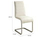 Mauna Contemporary Side Chair With Steel Tube White Finish 2Pc By Casagear Home FOA-CM8371WH-SC-2PK