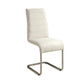 Mauna Contemporary Side Chair With Steel Tube White Finish 2Pc By Casagear Home FOA-CM8371WH-SC-2PK