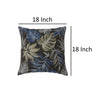 Contemporary Style Leaf Designed Set of 2 Throw Pillows Navy Blue -PL6027NV-S-2PK By Casagear Home FOA-PL6027NV-S-2PK