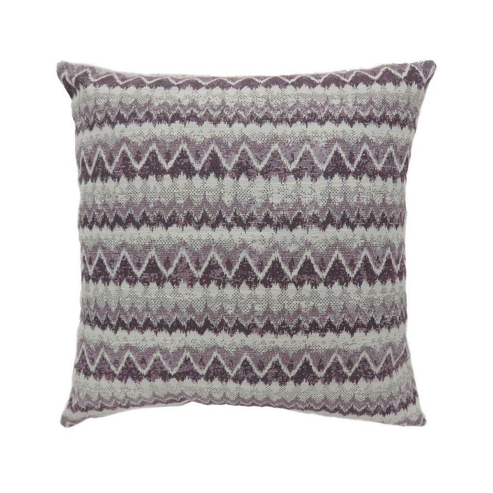 Contemporary Style Horizontally Zigzag Designed Set of 2 Throw Pillows Purple -PL6033PR-L-2PK By Casagear Home FOA-PL6033PR-L-2PK