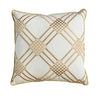 Contemporary Style Set of 2 Throw Pillows With Diamond Patterns Ivory Yellow By Casagear Home FOA-PL8039-2PK