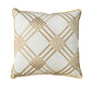 Contemporary Style Set of 2 Throw Pillows With Diamond Patterns Ivory Yellow By Casagear Home FOA-PL8039-2PK