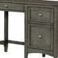 Wooden Writing Desk With Keyboard Tray And 2 Drawers Gray By Casagear Home HME-2046-15