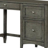 Wooden Writing Desk With Keyboard Tray And 2 Drawers Gray By Casagear Home HME-2046-15