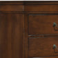 5 Drawer Wooden Chest with Metal Hardware Cherry Brown By Casagear Home HME-2147-9