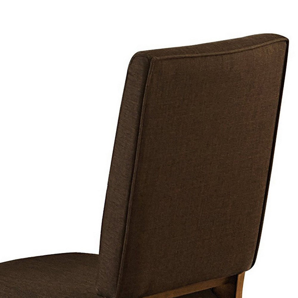 Wood & Fabric Dining Side Chair With Comfortable Padding Set of 2 By Casagear Home HME-5415RFS