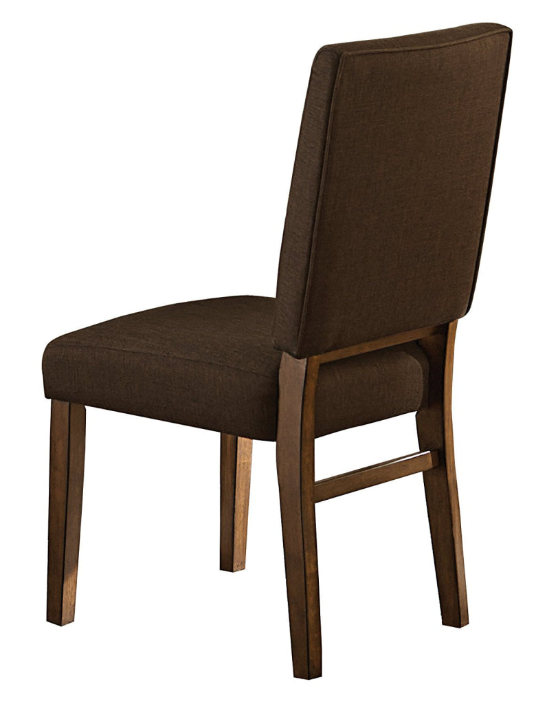 Wood & Fabric Dining Side Chair With Comfortable Padding, Set of 2 By Casagear Home