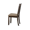 Wood Side Chair With Slightly Flared Back Legs Brown Set of 2 By Casagear Home HME-5518S