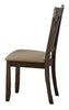 Wood Side Chair With Slightly Flared Back Legs, Brown, Set of 2 By Casagear Home