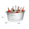 Spacious Galvanized Beverage Tub With Handles Gray - BM166870 BM166870