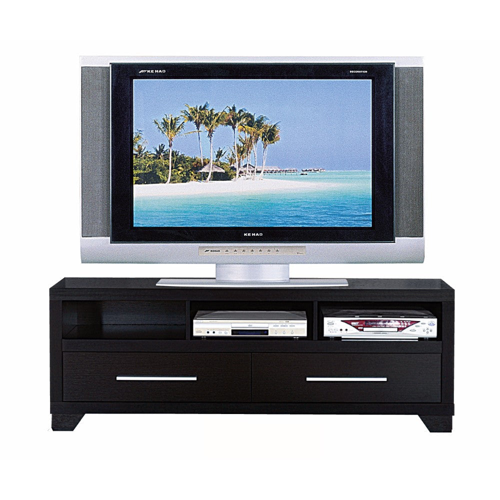 Rich and Elegant TV Stand With Storage, Black By Casagear Home